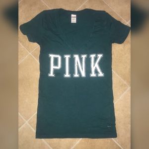 VS Pink Teal V-Neck